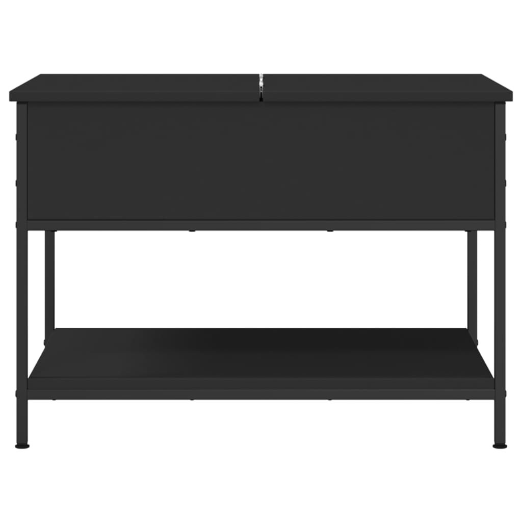 Salontafel 70x50x50 cm bewerkt hout en metaal zwart is nu te koop bij PeponiXL, paradijselijk wonen!