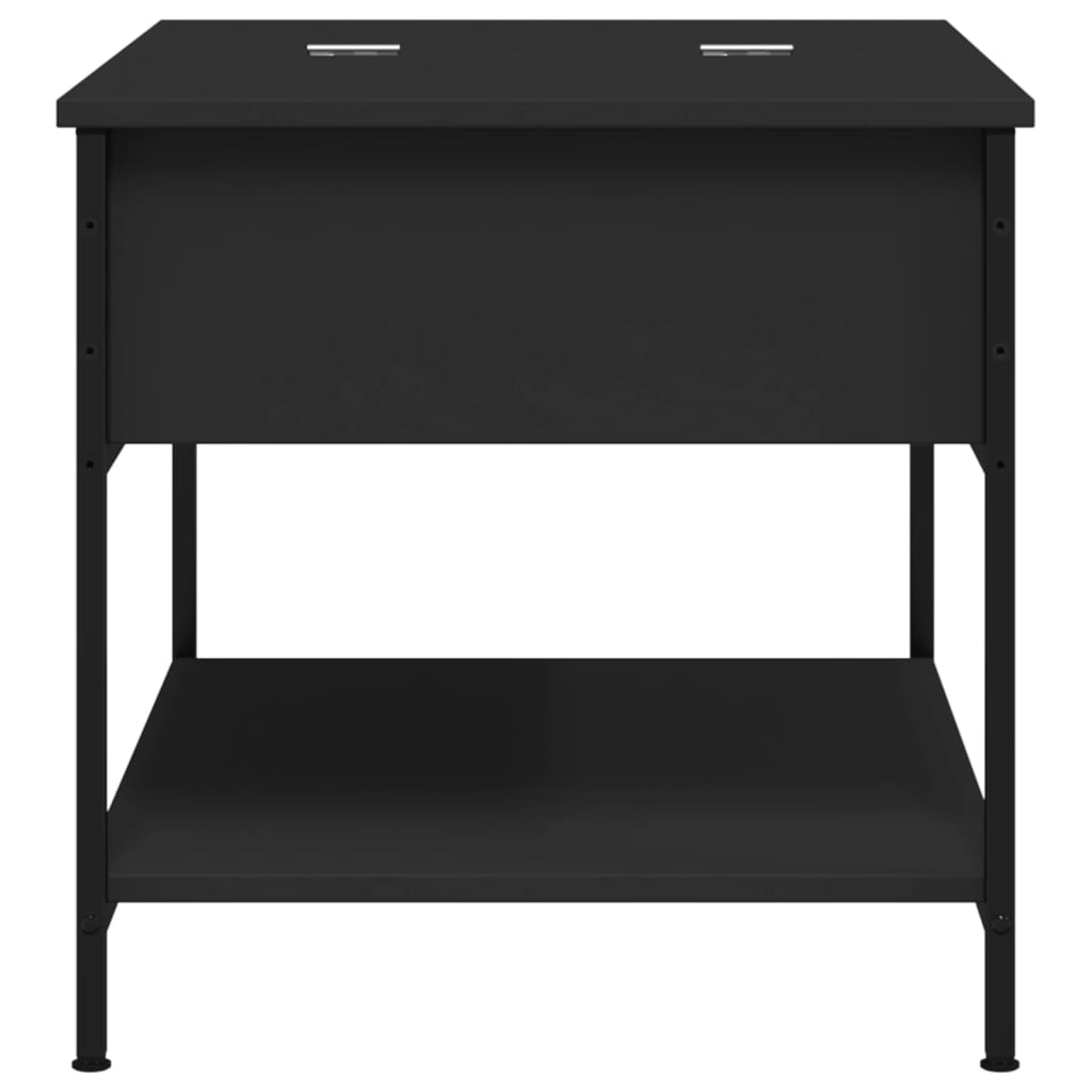 Salontafel 70x50x50 cm bewerkt hout en metaal zwart is nu te koop bij PeponiXL, paradijselijk wonen!