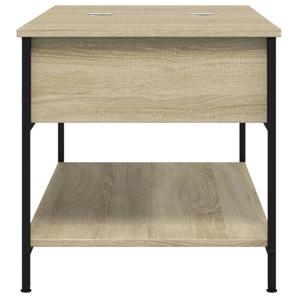 Salontafel 100x50x50 cm bewerkt hout en metaal sonoma eiken is nu te koop bij PeponiXL, paradijselijk wonen!