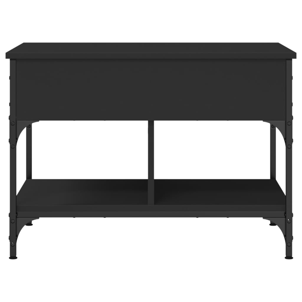 Salontafel 70x50x50 cm bewerkt hout en metaal zwart is nu te koop bij PeponiXL, paradijselijk wonen!