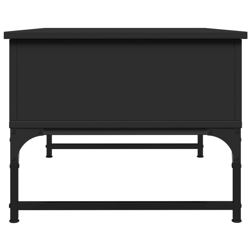 Salontafel 70x50x40 cm bewerkt hout en metaal zwart is nu te koop bij PeponiXL, paradijselijk wonen!
