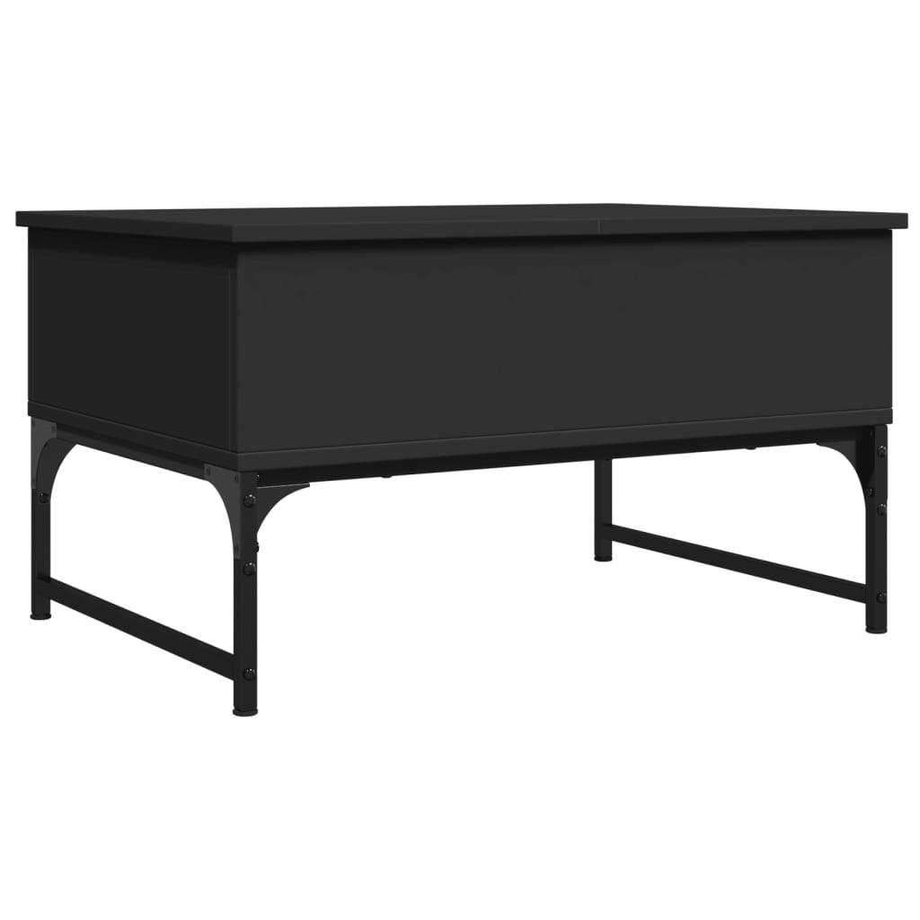 Salontafel 70x50x40 cm bewerkt hout en metaal zwart is nu te koop bij PeponiXL, paradijselijk wonen!