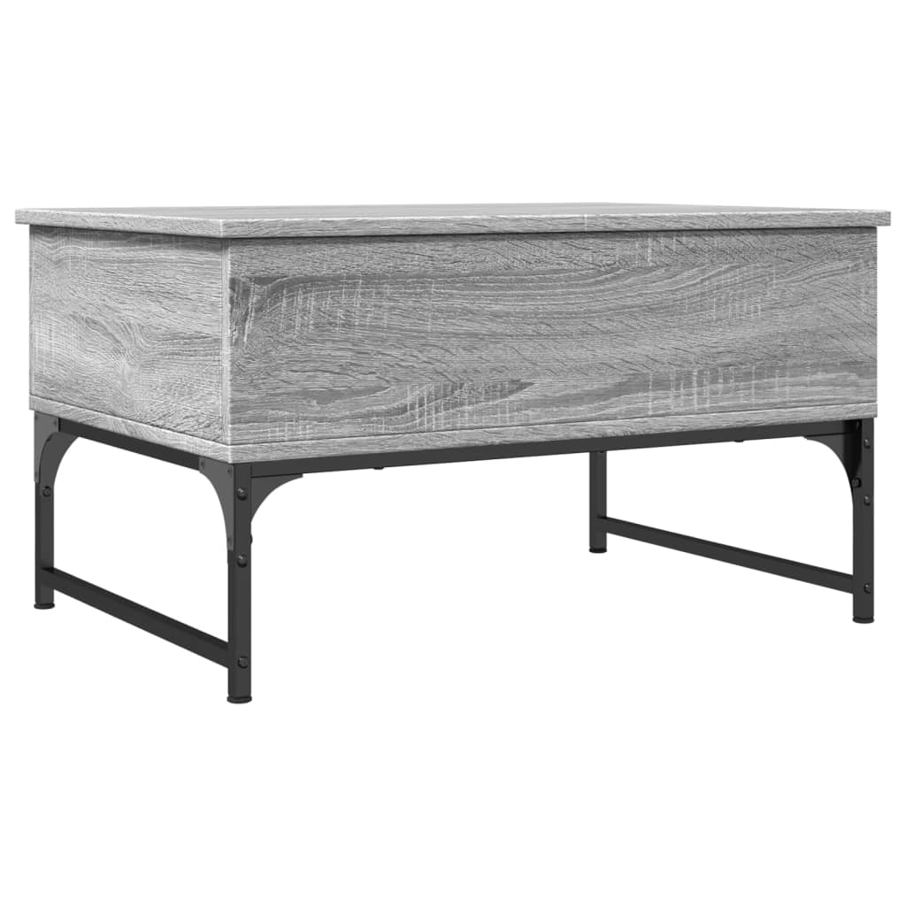 Salontafel 70x50x40 cm bewerkt hout en metaal grijs sonoma is nu te koop bij PeponiXL, paradijselijk wonen!