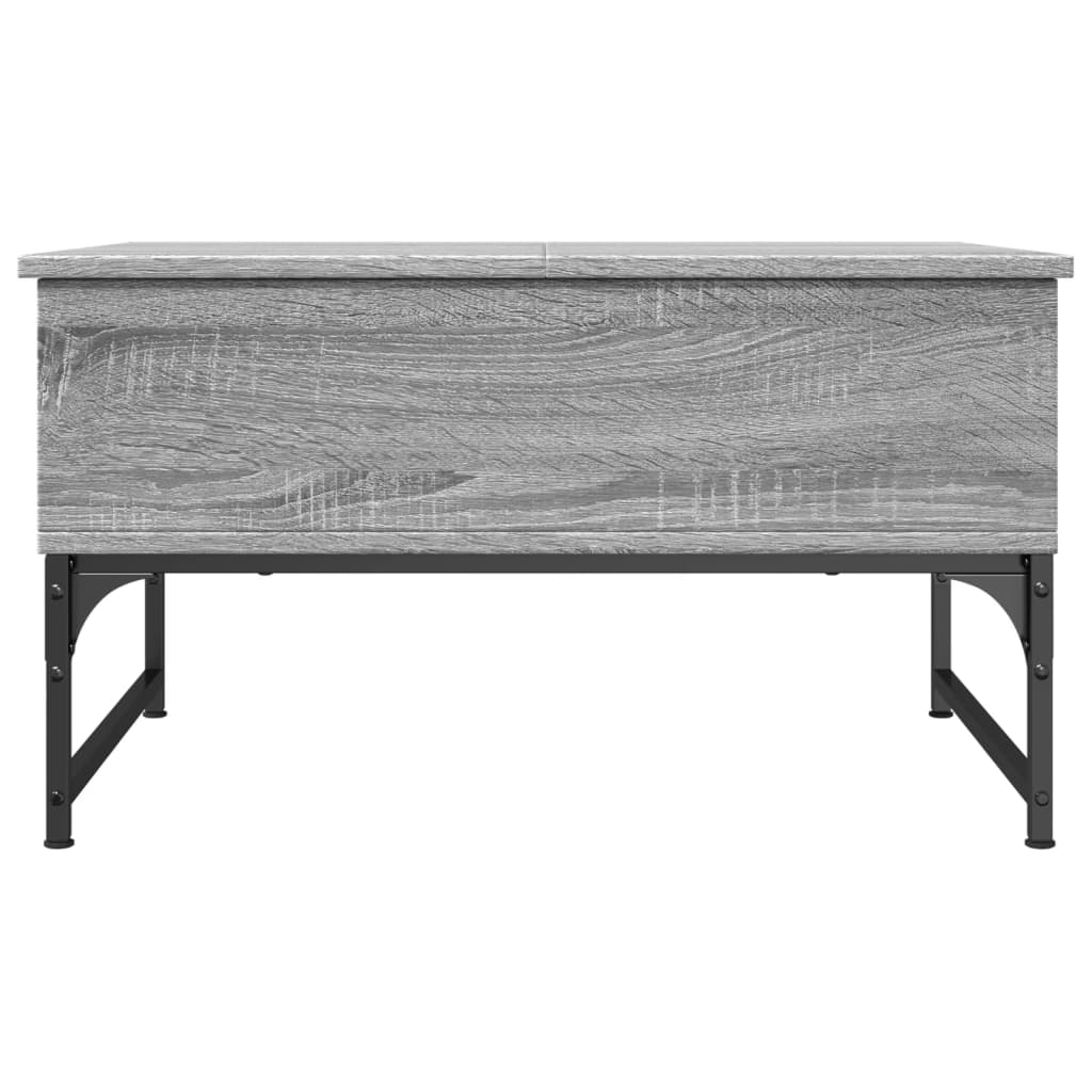 Salontafel 70x50x40 cm bewerkt hout en metaal grijs sonoma is nu te koop bij PeponiXL, paradijselijk wonen!