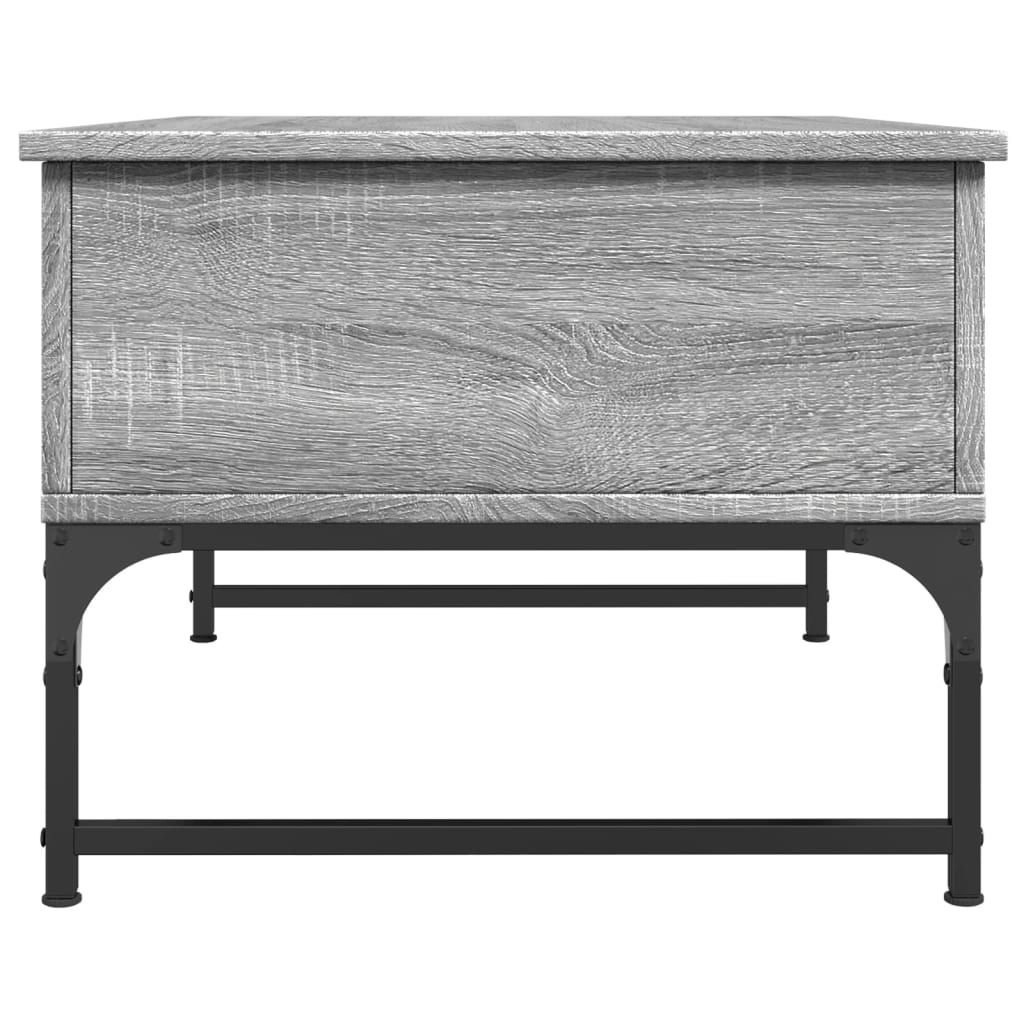 Salontafel 70x50x40 cm bewerkt hout en metaal grijs sonoma is nu te koop bij PeponiXL, paradijselijk wonen!
