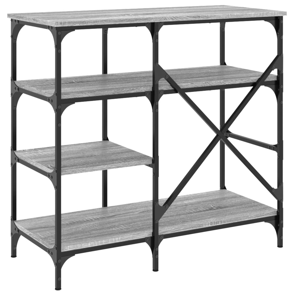 Bakkersrek 90x40x84 cm bewerkt hout en metaal grijs sonoma is nu te koop bij PeponiXL, paradijselijk wonen!
