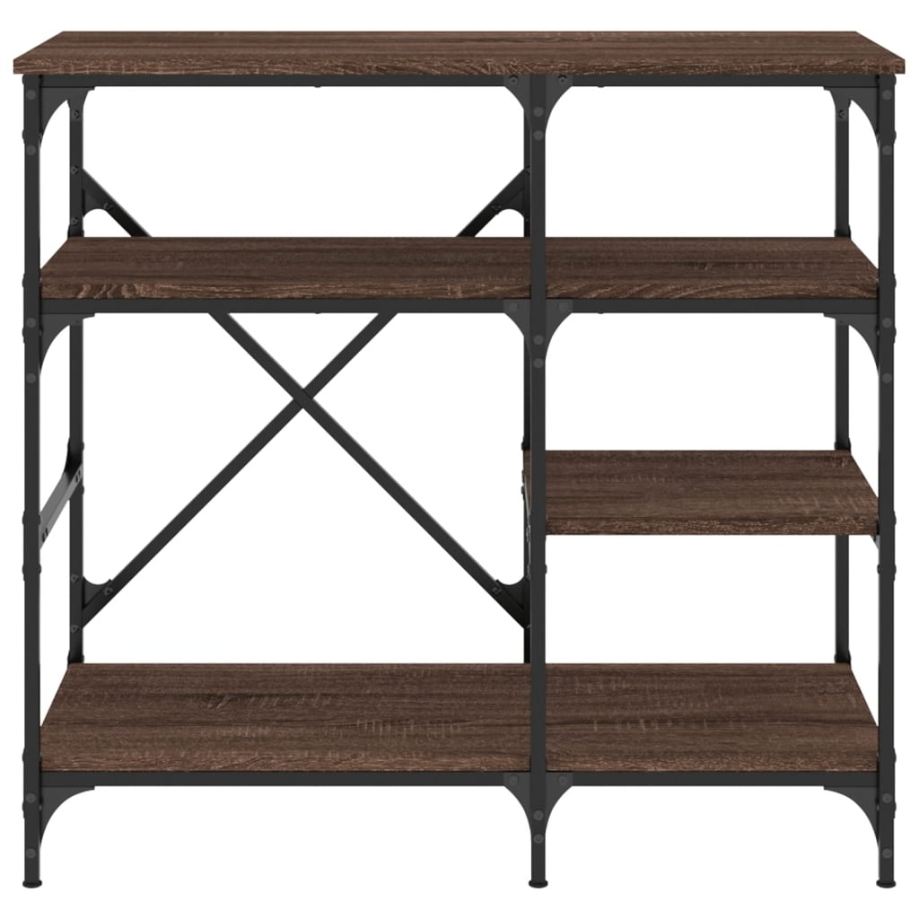 Bakkersrek 90x40x84 cm bewerkt hout en metaal bruin eikenkleur is nu te koop bij PeponiXL, paradijselijk wonen!