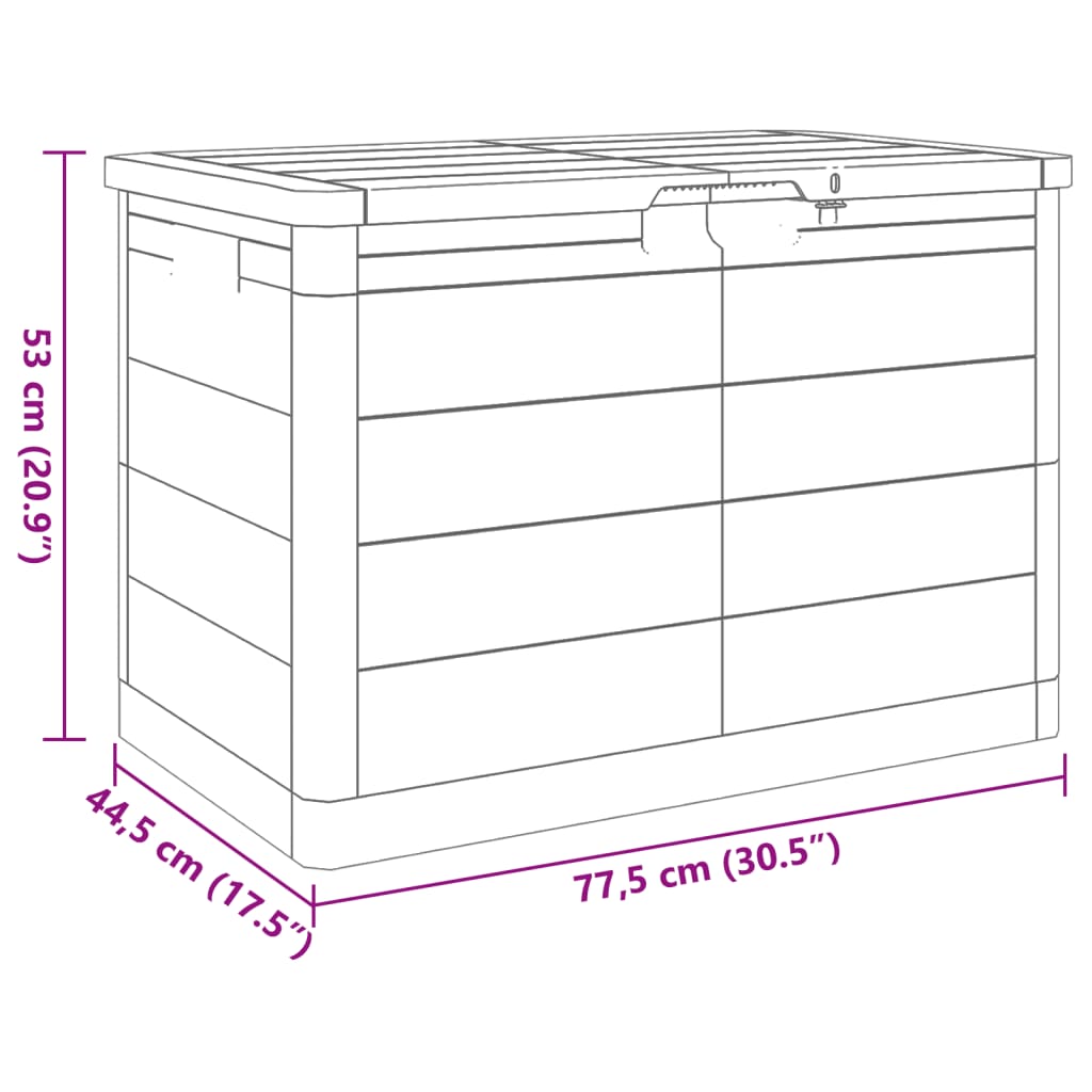 Kussenbox 77,5x44,5x53 cm polypropeen bruin is nu te koop bij PeponiXL, paradijselijk wonen!