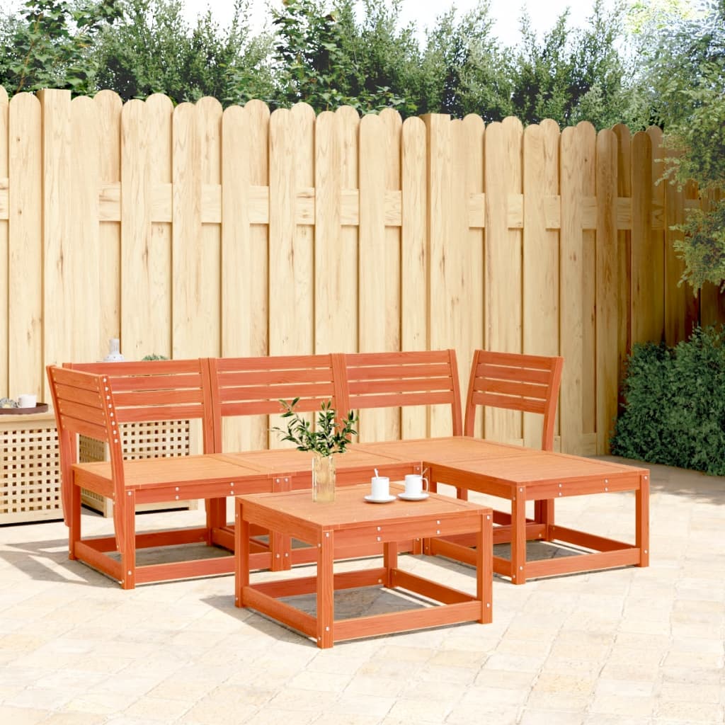 4-delige Loungeset massief grenenhout wasbruin is nu te koop bij PeponiXL, paradijselijk wonen!