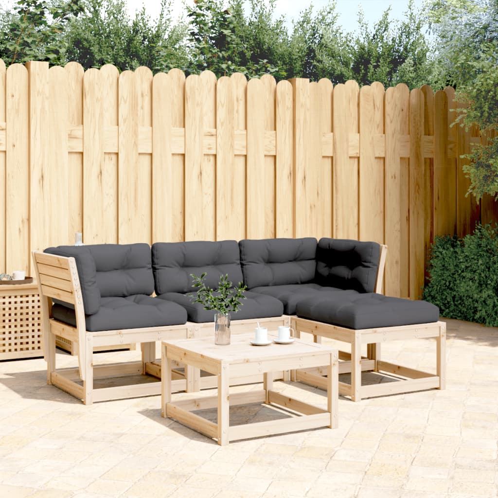 4-delige Loungeset massief grenenhout is nu te koop bij PeponiXL, paradijselijk wonen!
