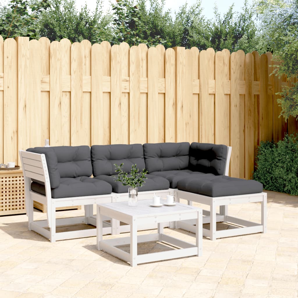 4-delige Loungeset met kussens massief grenenhout is nu te koop bij PeponiXL, paradijselijk wonen!