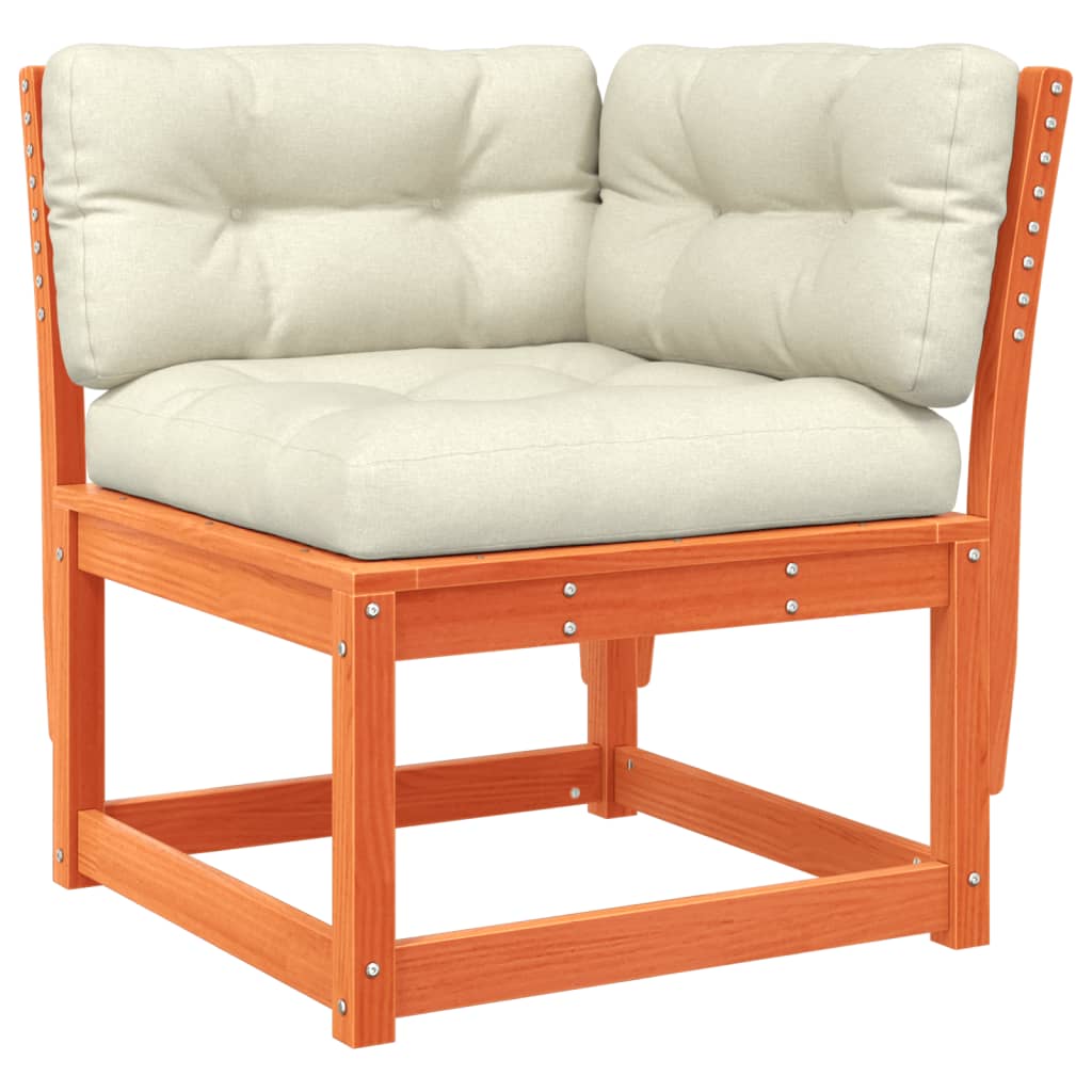 4-delige Loungeset met kussens massief grenenhout wasbruin is nu te koop bij PeponiXL, paradijselijk wonen!