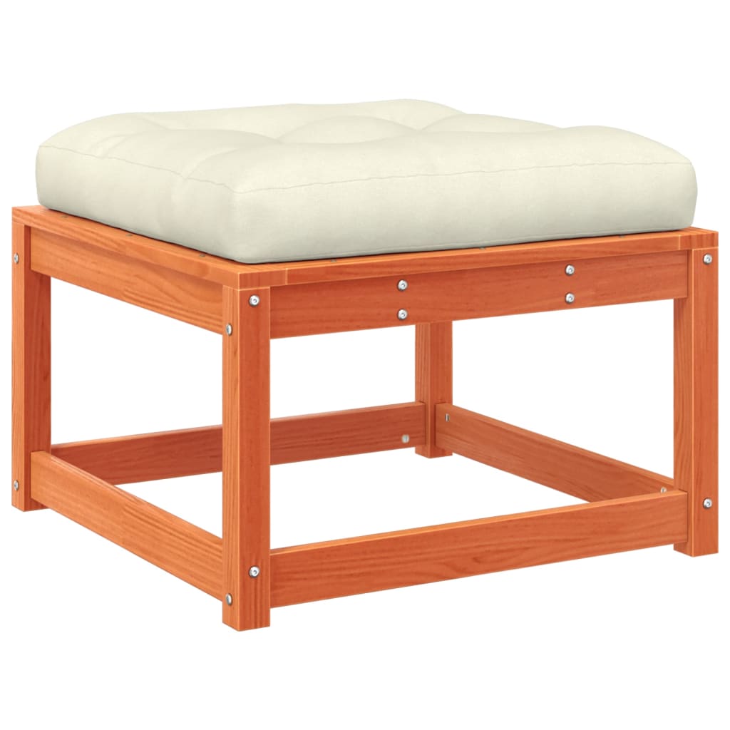 4-delige Loungeset met kussens massief grenenhout wasbruin is nu te koop bij PeponiXL, paradijselijk wonen!