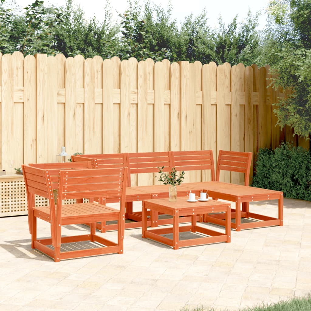 5-delige Loungeset massief grenenhout wasbruin is nu te koop bij PeponiXL, paradijselijk wonen!