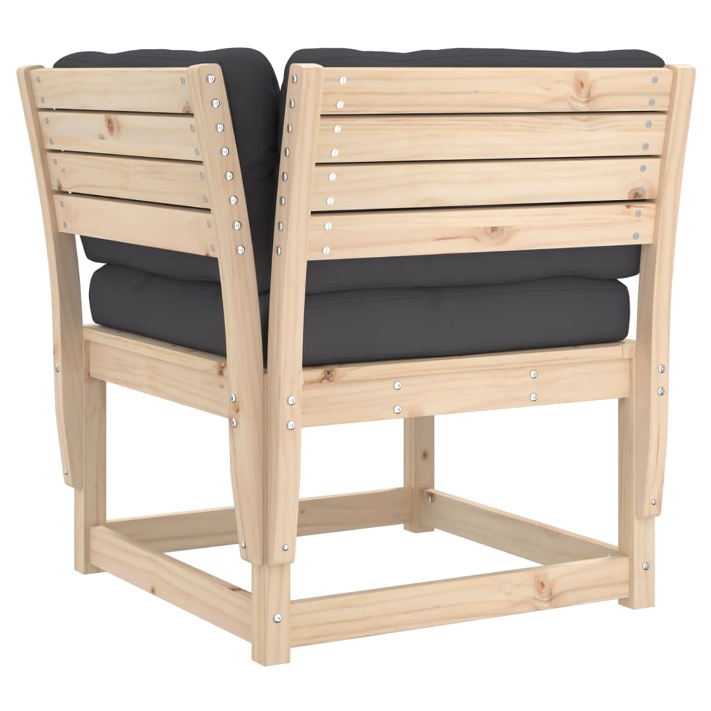 5-delige Loungeset met kussens massief grenenhout is nu te koop bij PeponiXL, paradijselijk wonen!