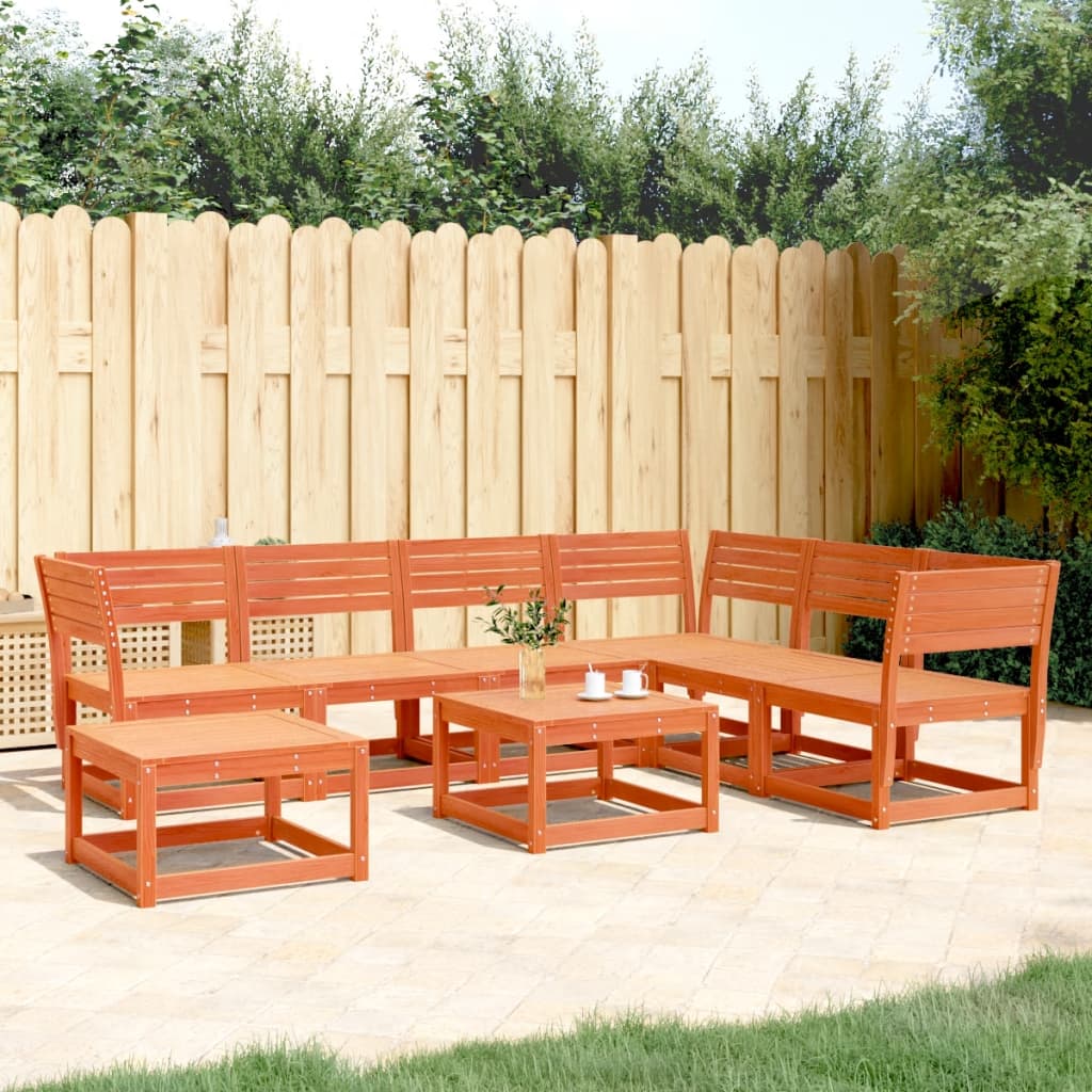 7-delige Loungeset massief grenenhout wasbruin is nu te koop bij PeponiXL, paradijselijk wonen!