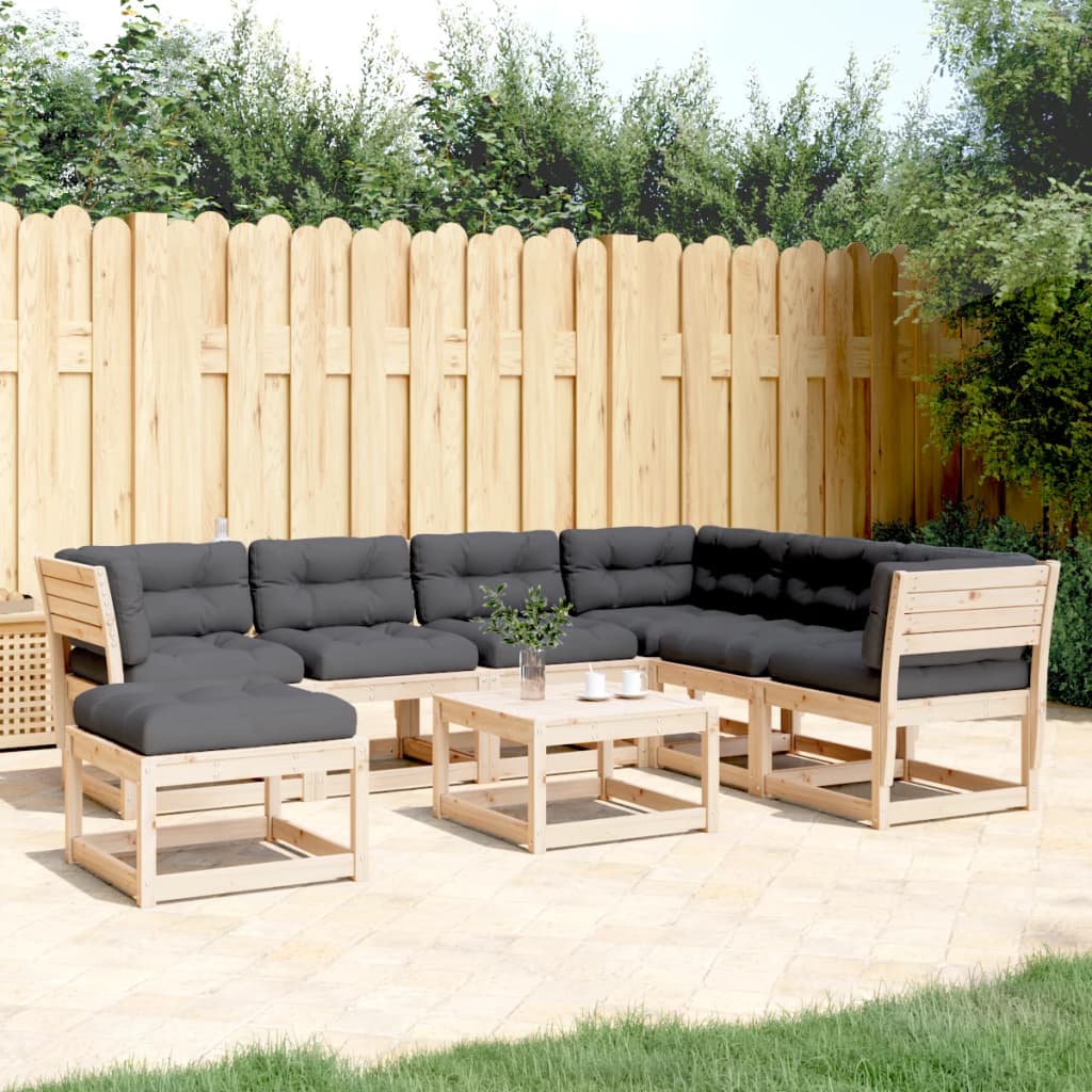 7-delige Loungeset met kussens massief grenenhout is nu te koop bij PeponiXL, paradijselijk wonen!