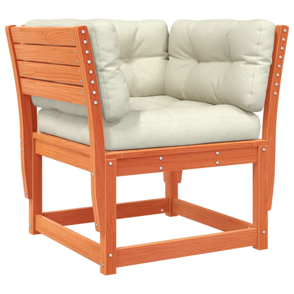 8-delige Loungeset met kussens massief grenenhout wasbruin is nu te koop bij PeponiXL, paradijselijk wonen!