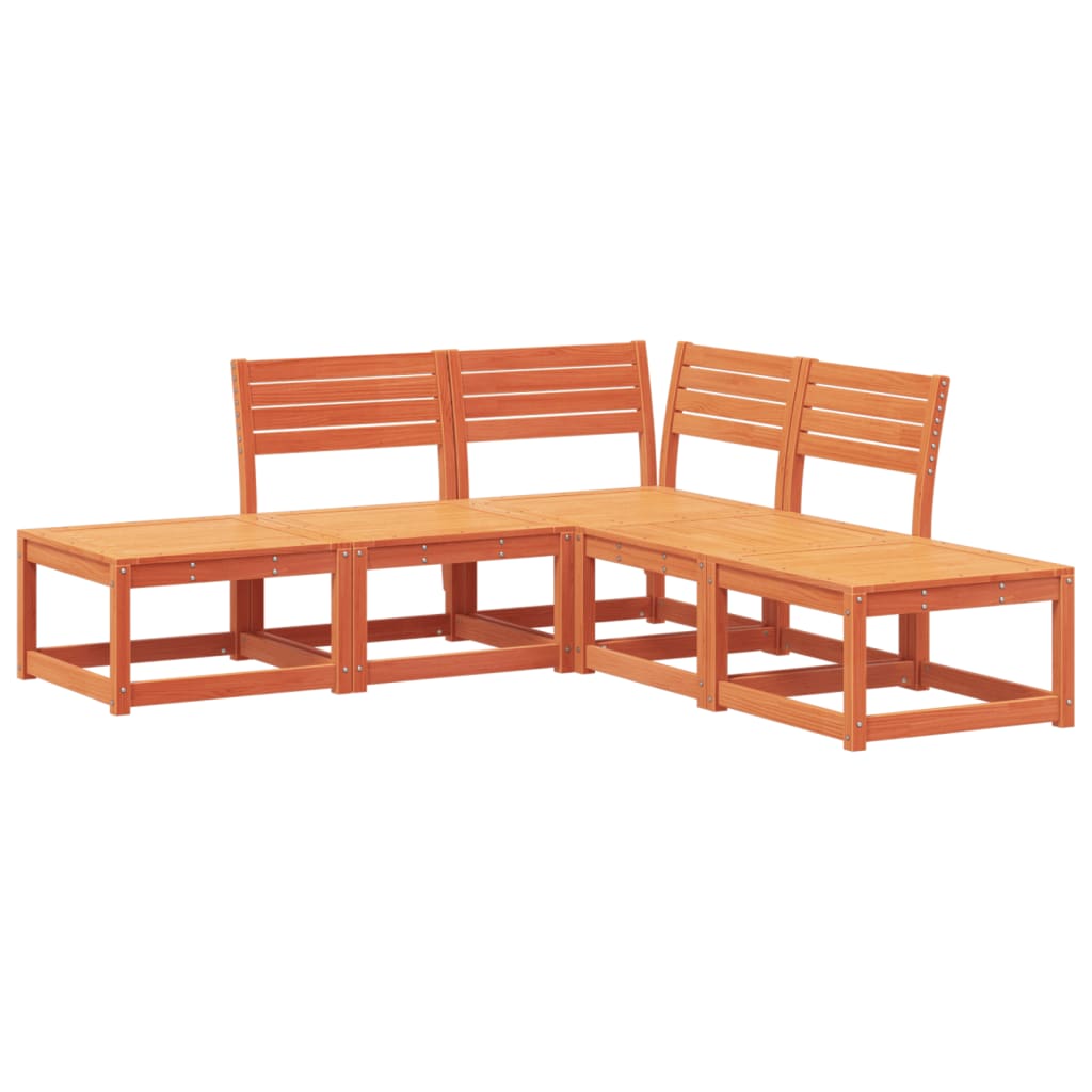 5-delige Loungeset massief grenenhout wasbruin is nu te koop bij PeponiXL, paradijselijk wonen!