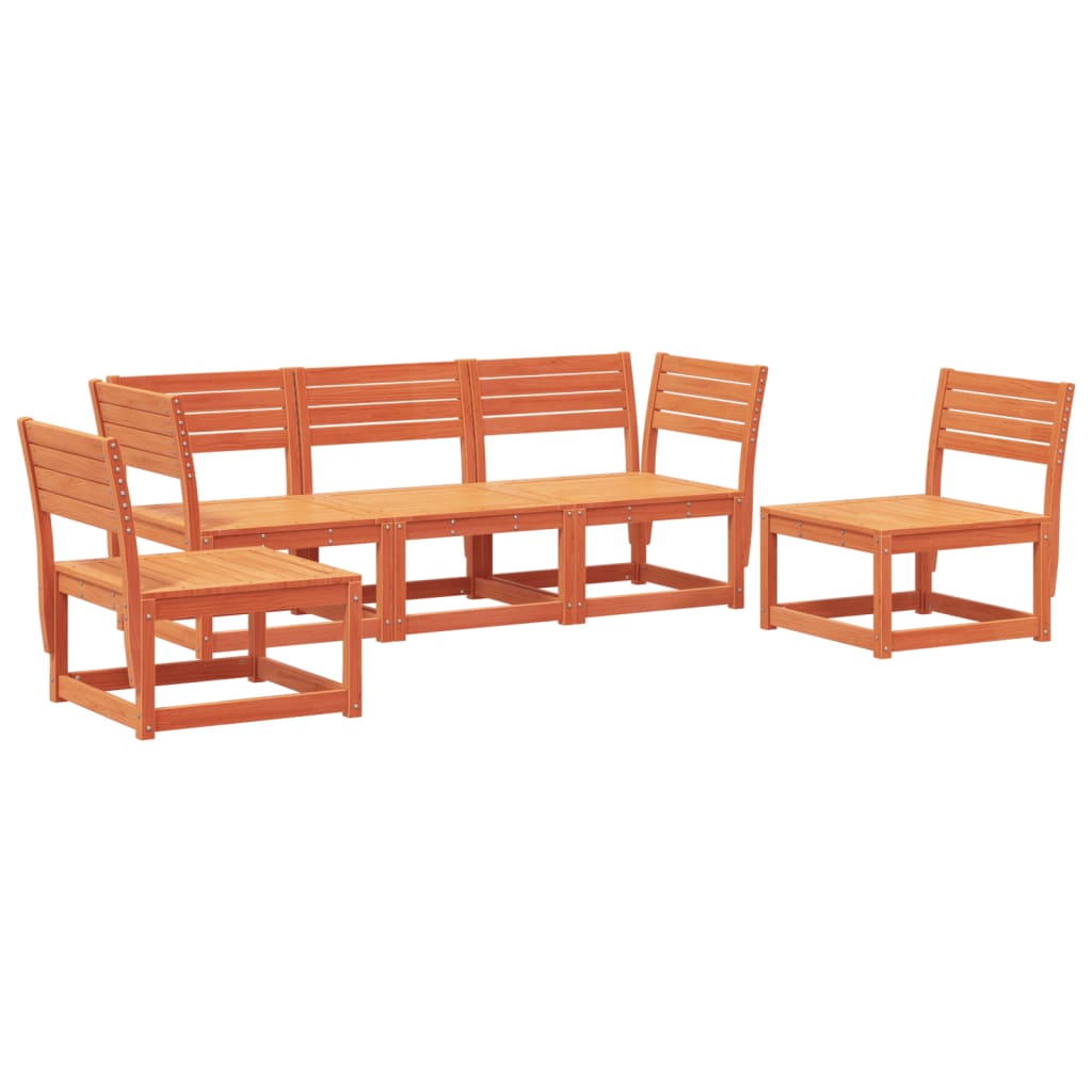 5-delige Loungeset massief grenenhout wasbruin is nu te koop bij PeponiXL, paradijselijk wonen!