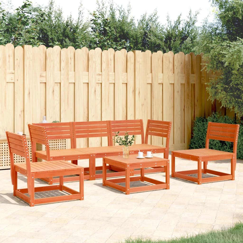 5-delige Loungeset massief grenenhout wasbruin is nu te koop bij PeponiXL, paradijselijk wonen!