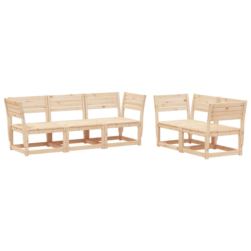 5-delige Loungeset massief grenenhout is nu te koop bij PeponiXL, paradijselijk wonen!