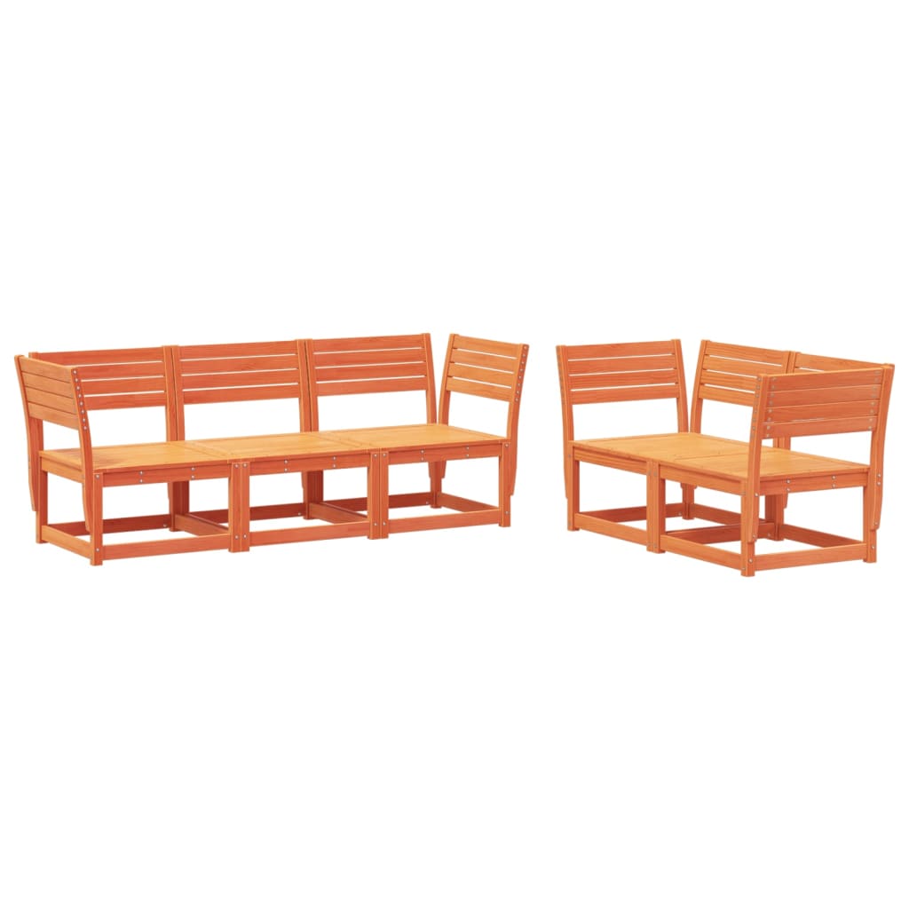 5-delige Loungeset massief grenenhout wasbruin is nu te koop bij PeponiXL, paradijselijk wonen!