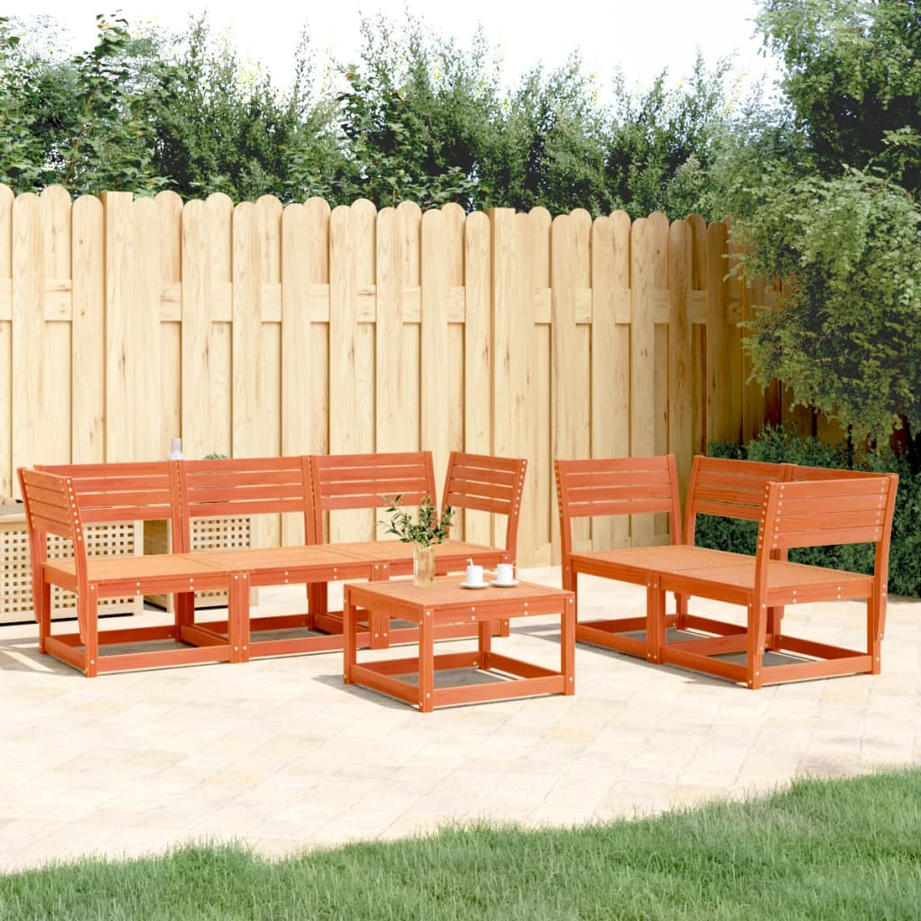 5-delige Loungeset massief grenenhout wasbruin is nu te koop bij PeponiXL, paradijselijk wonen!