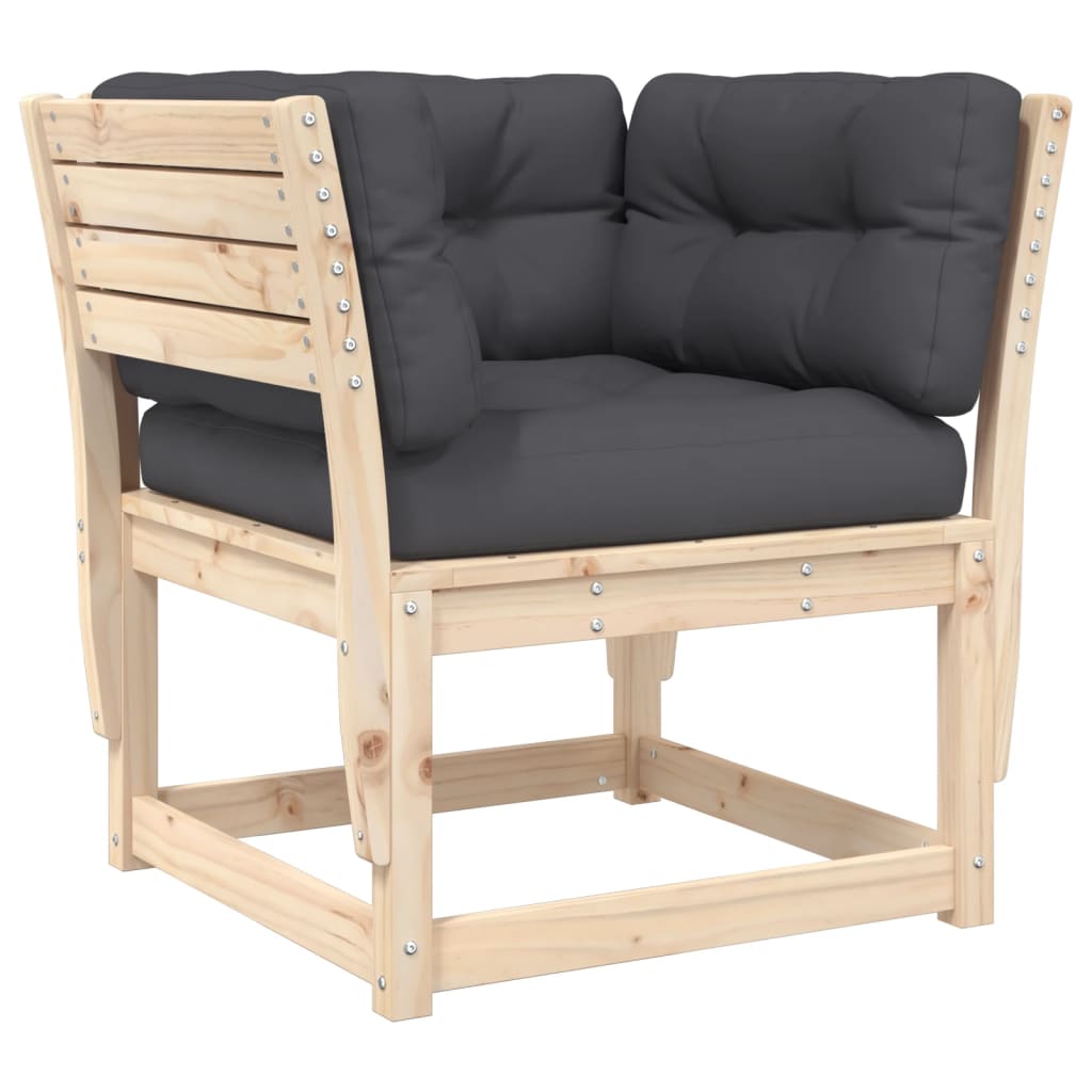 5-delige Loungeset met kussens massief grenenhout is nu te koop bij PeponiXL, paradijselijk wonen!