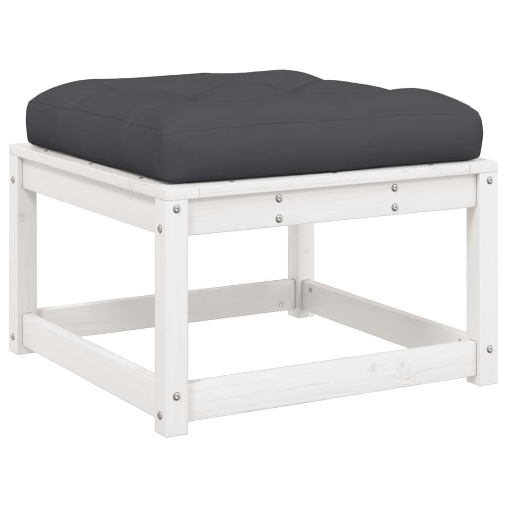 5-delige Loungeset met kussens massief grenenhout wit is nu te koop bij PeponiXL, paradijselijk wonen!