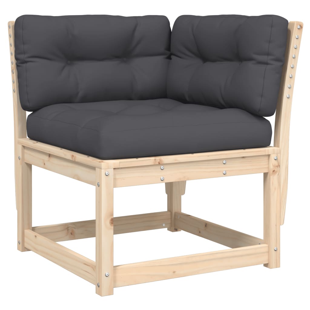 5-delige Loungeset met kussens massief grenenhout is nu te koop bij PeponiXL, paradijselijk wonen!