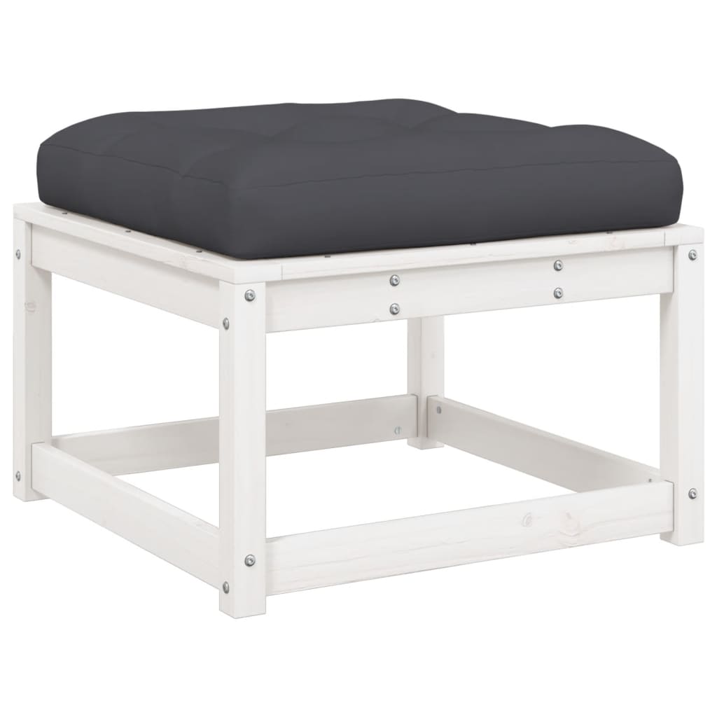 5-delige Loungeset met kussens massief grenenhout wit is nu te koop bij PeponiXL, paradijselijk wonen!