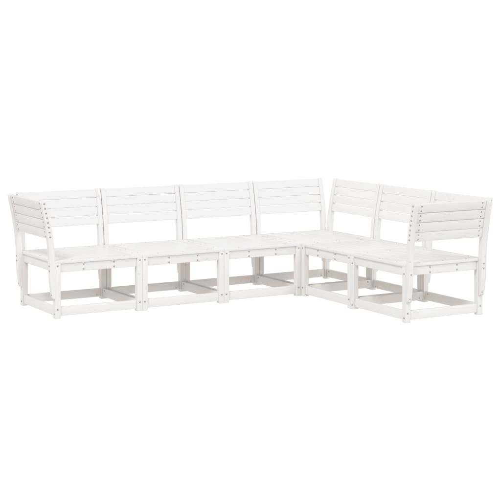 6-delige Loungeset massief grenenhout wit is nu te koop bij PeponiXL, paradijselijk wonen!