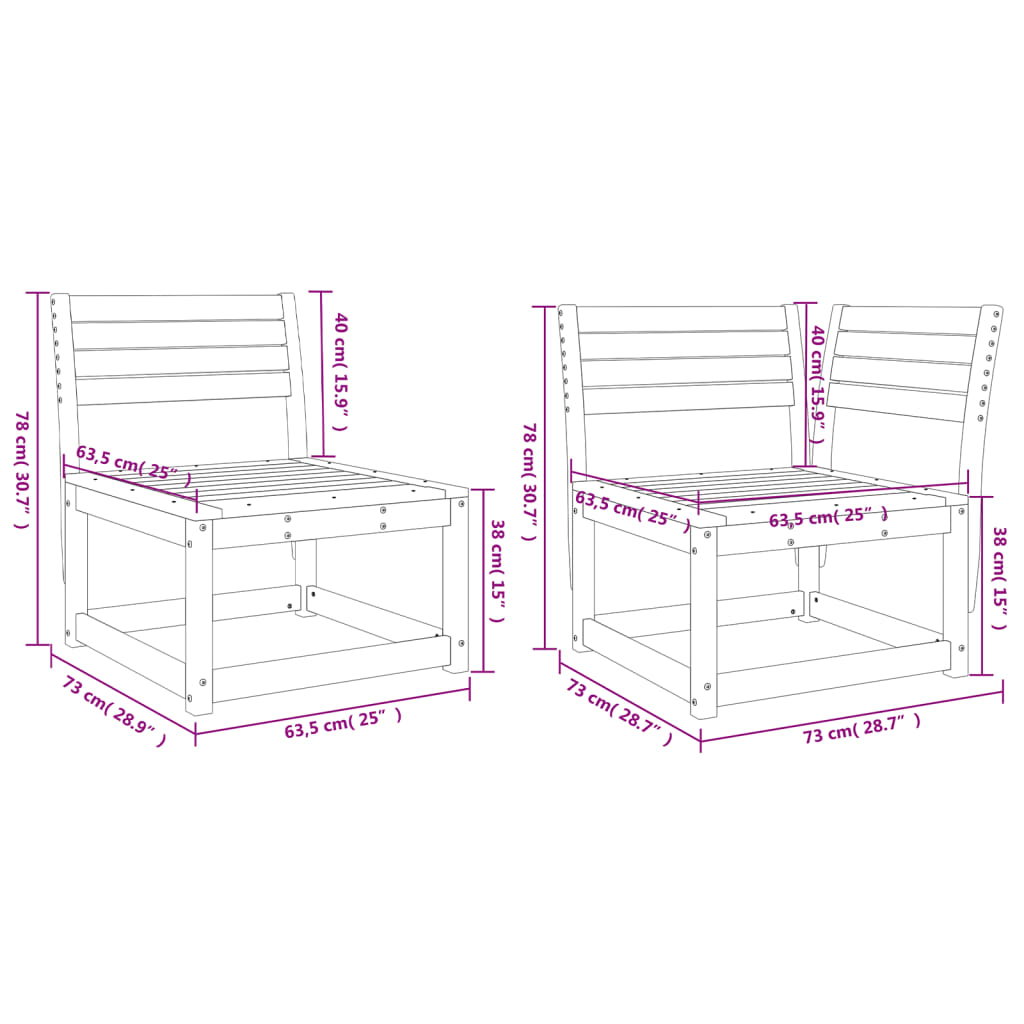 6-delige Loungeset massief grenenhout wit is nu te koop bij PeponiXL, paradijselijk wonen!