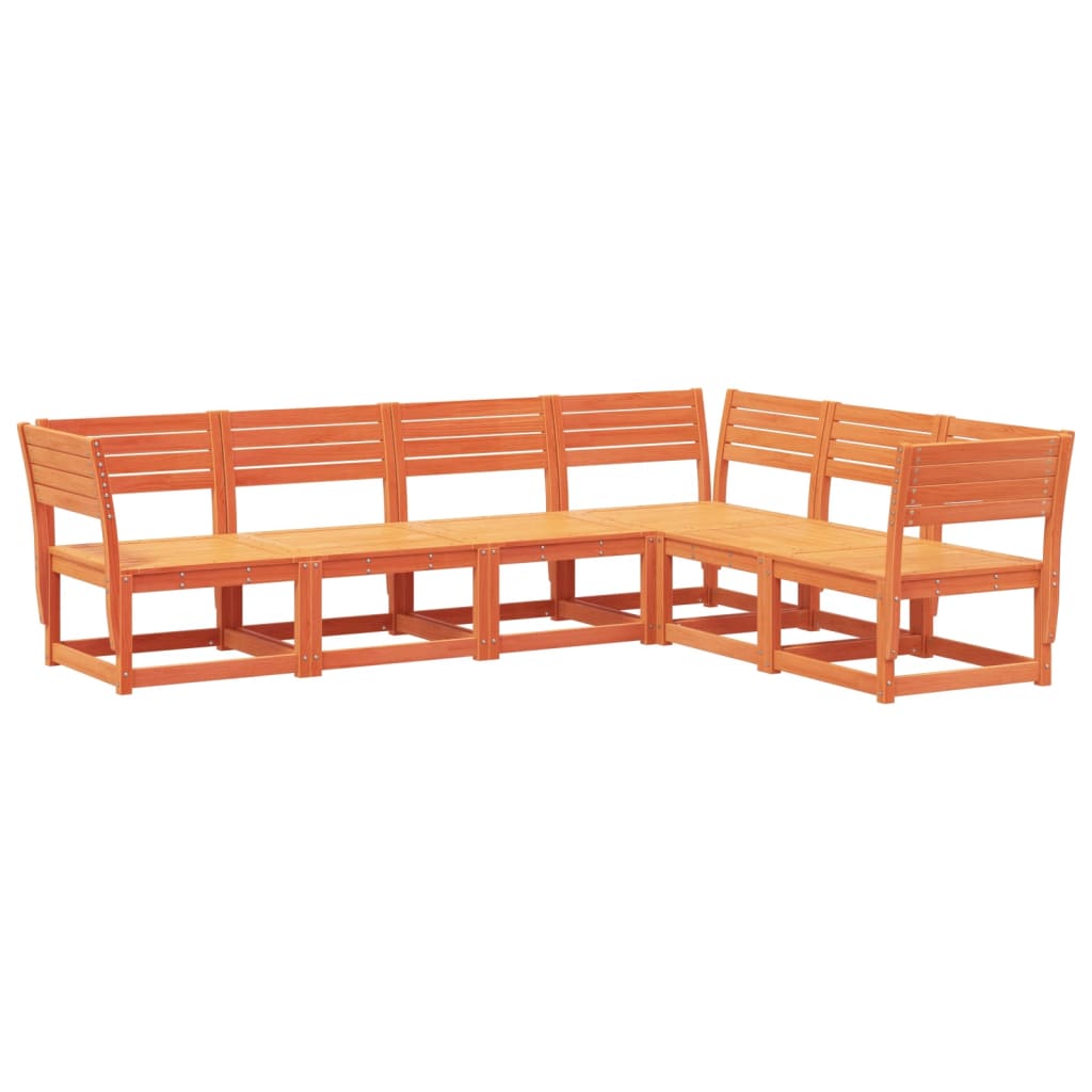 6-delige Loungeset massief grenenhout wasbruin is nu te koop bij PeponiXL, paradijselijk wonen!