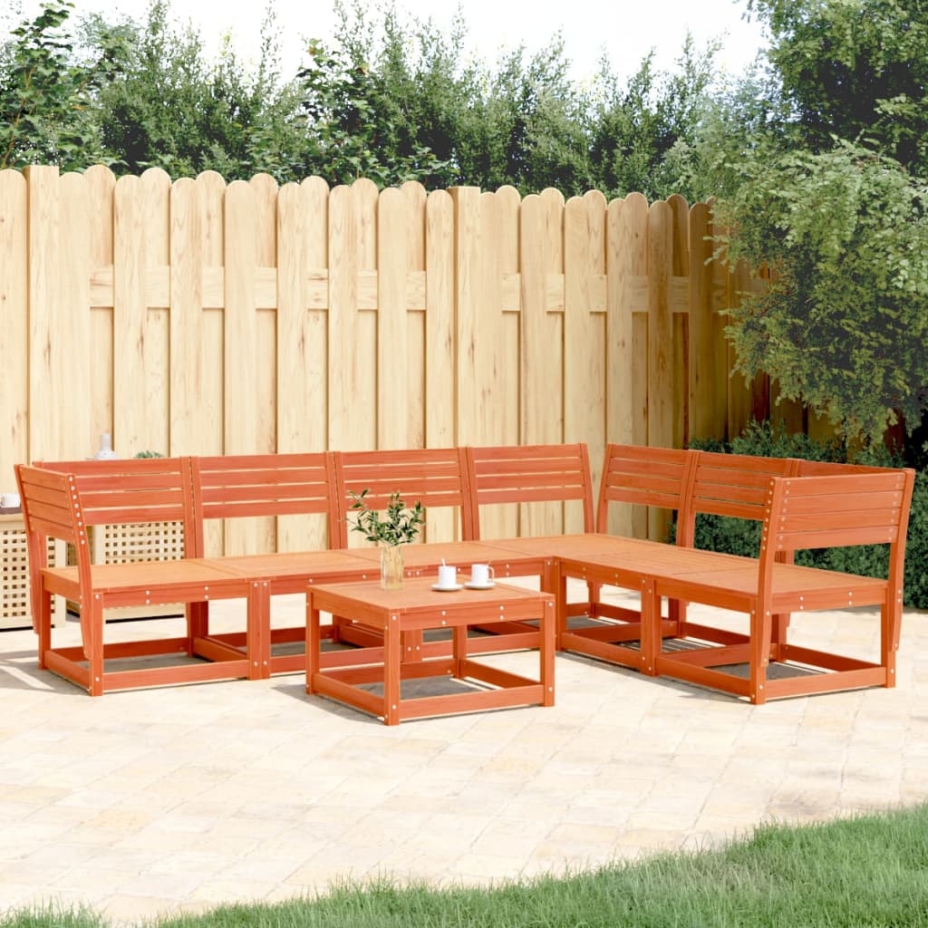 6-delige Loungeset massief grenenhout wasbruin is nu te koop bij PeponiXL, paradijselijk wonen!