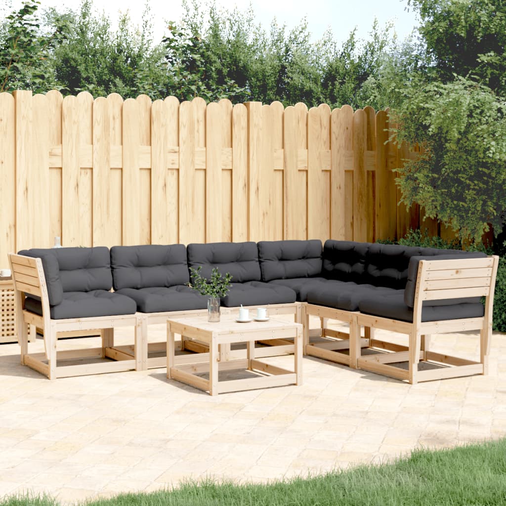 6-delige Loungeset met kussens massief grenenhout is nu te koop bij PeponiXL, paradijselijk wonen!