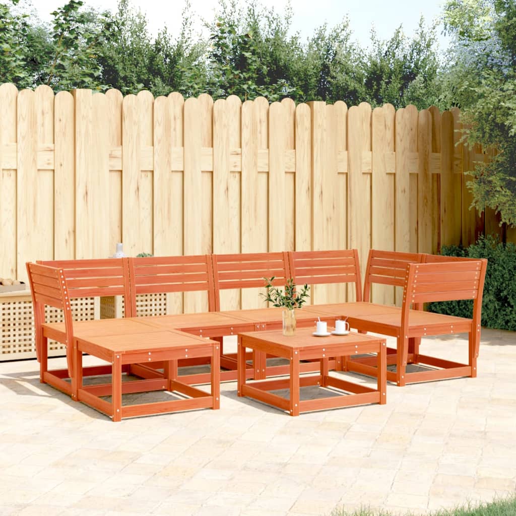 6-delige Loungeset massief grenenhout wasbruin is nu te koop bij PeponiXL, paradijselijk wonen!