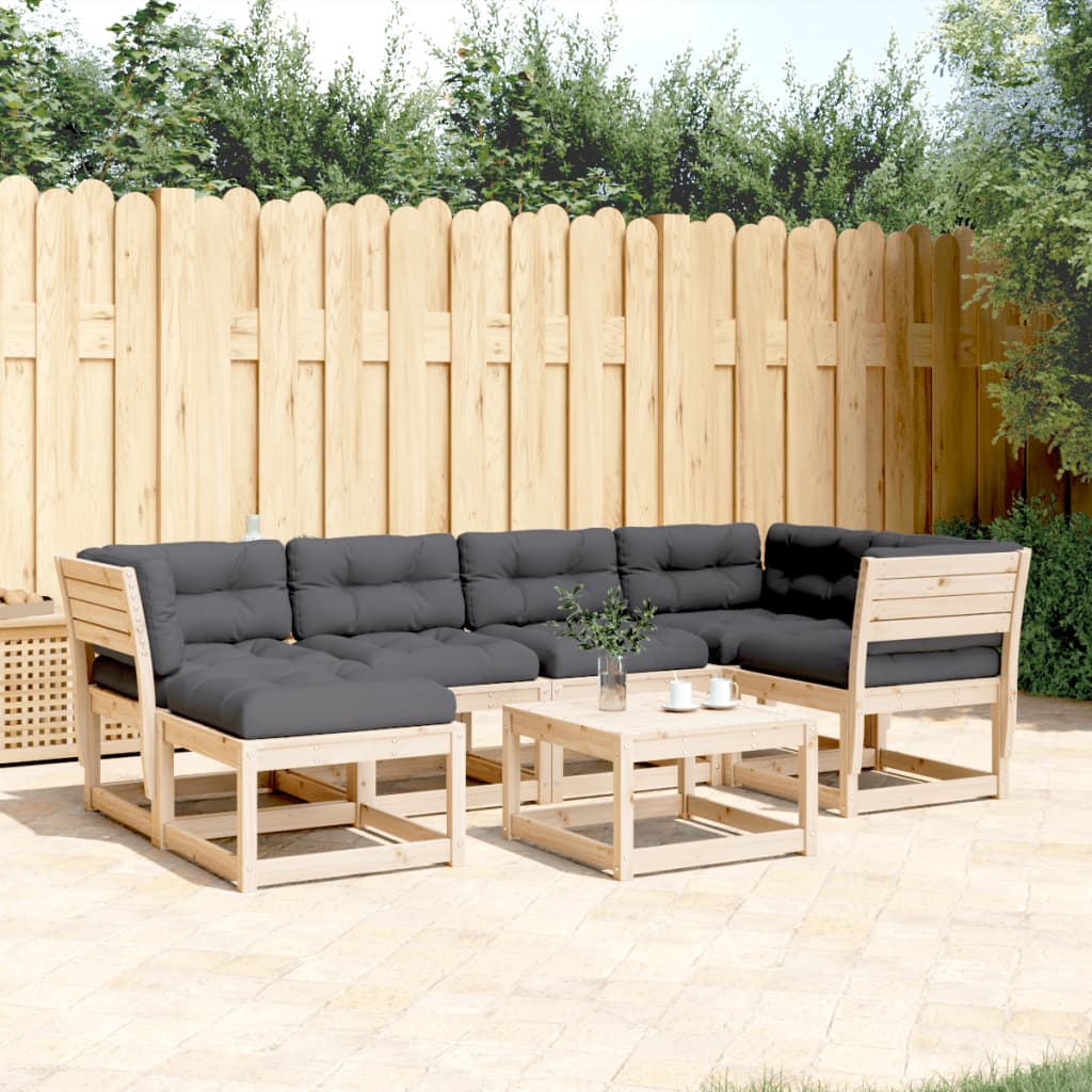 6-delige Loungeset met kussens massief grenenhout is nu te koop bij PeponiXL, paradijselijk wonen!