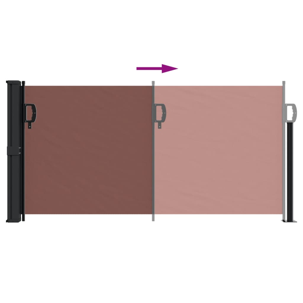 Windscherm uittrekbaar 100x300 cm bruin is nu te koop bij PeponiXL, paradijselijk wonen!