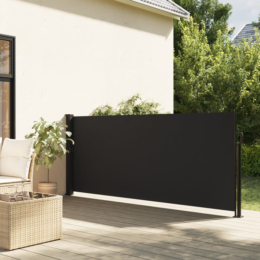 Windscherm uittrekbaar 140x300 cm zwart is nu te koop bij PeponiXL, paradijselijk wonen!