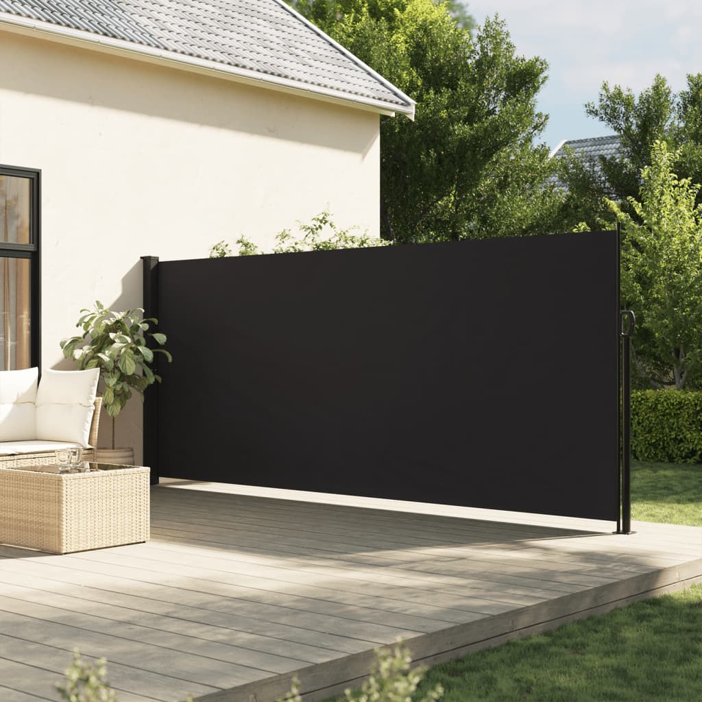 Windscherm uittrekbaar 160x300 cm zwart is nu te koop bij PeponiXL, paradijselijk wonen!