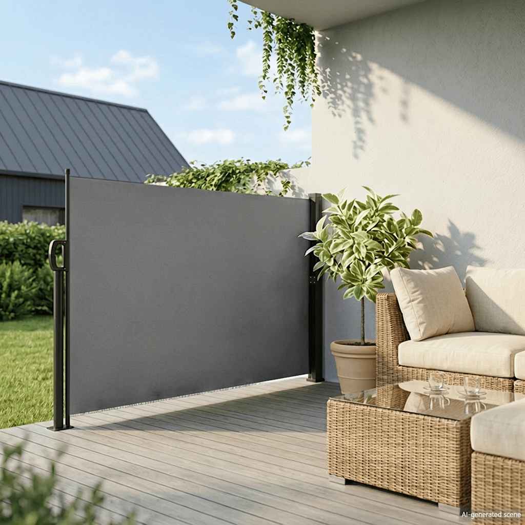 Uitschuifbaar zijluifel antraciet 180x300 cm is nu te koop bij PeponiXL, paradijselijk wonen!