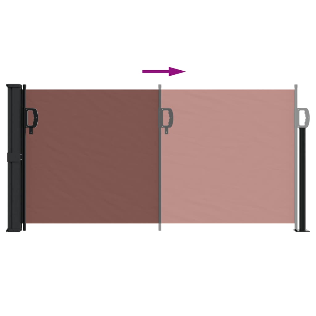 Windscherm uittrekbaar 100x500 cm bruin is nu te koop bij PeponiXL, paradijselijk wonen!