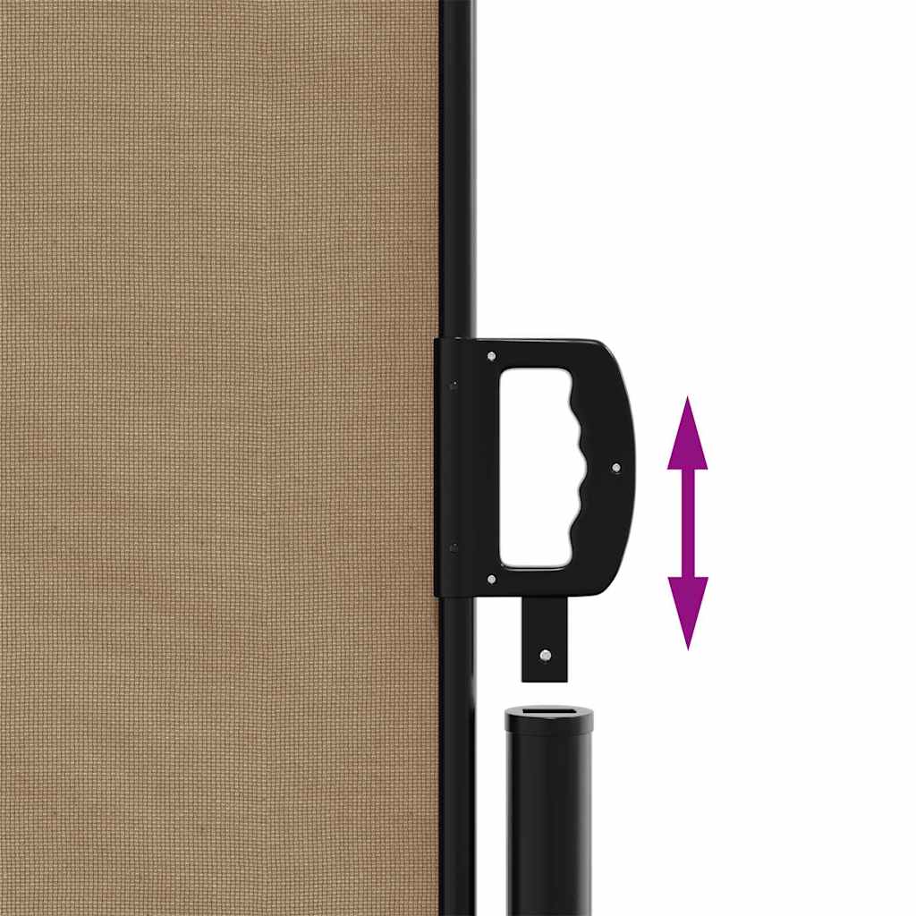 Windscherm uittrekbaar 100x500 cm taupe is nu te koop bij PeponiXL, paradijselijk wonen!