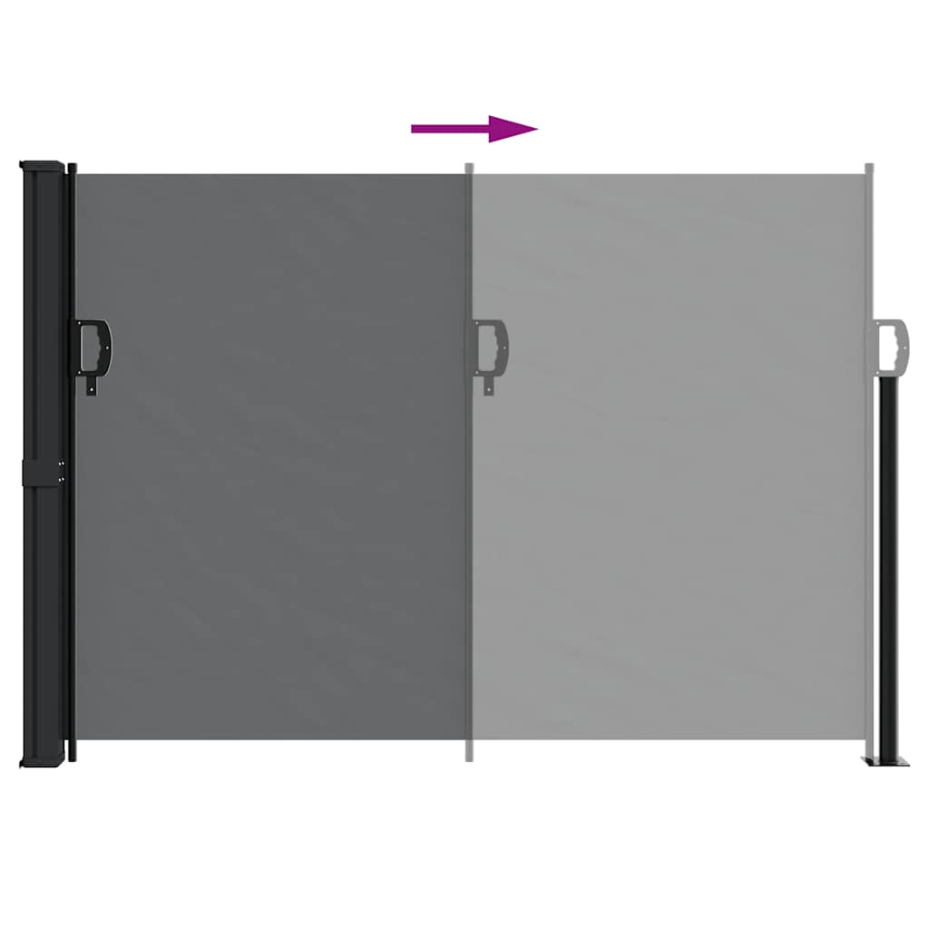 Windscherm uittrekbaar 140x500 cm zwart is nu te koop bij PeponiXL, paradijselijk wonen!