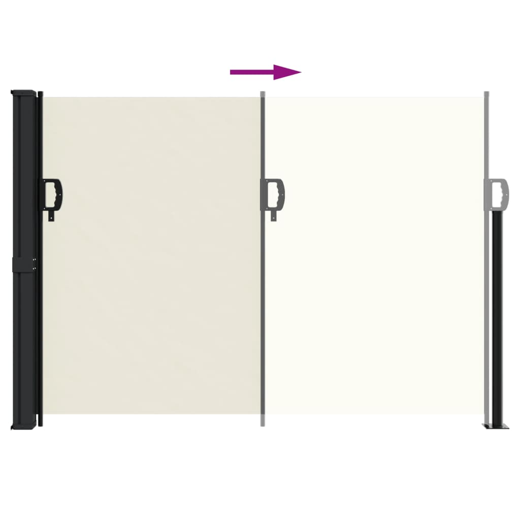 Windscherm uittrekbaar 140x500 cm crèmekleurig is nu te koop bij PeponiXL, paradijselijk wonen!