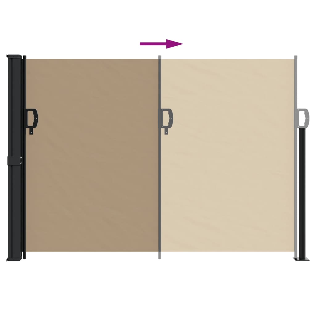Windscherm uittrekbaar 140x500 cm taupe is nu te koop bij PeponiXL, paradijselijk wonen!