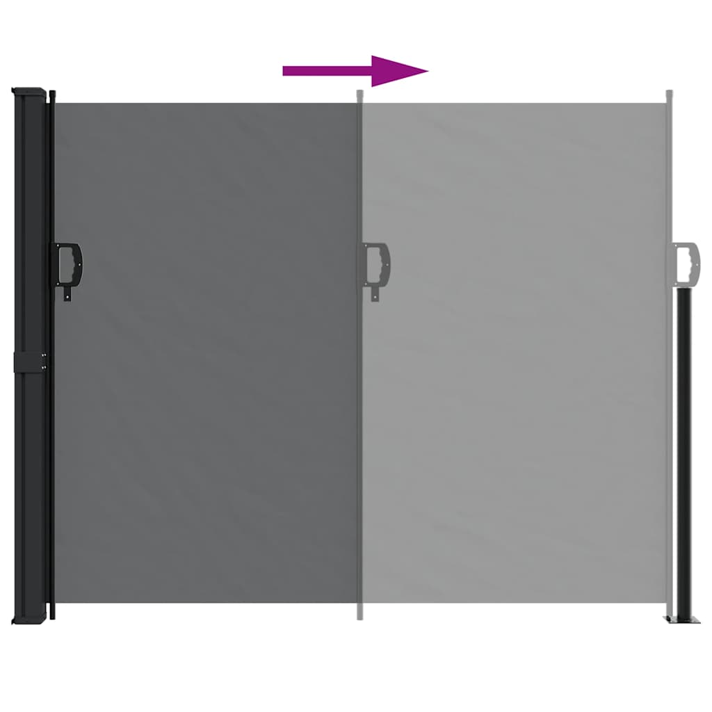 Windscherm uittrekbaar 160x500 cm zwart is nu te koop bij PeponiXL, paradijselijk wonen!