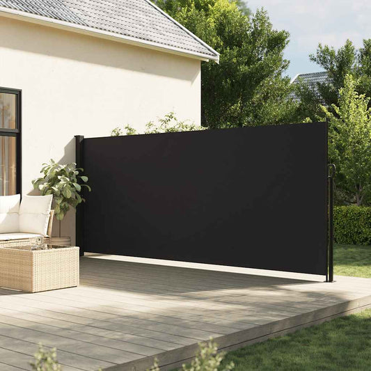 Windscherm uittrekbaar 160x500 cm zwart is nu te koop bij PeponiXL, paradijselijk wonen!